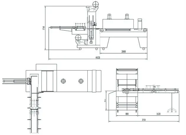 Bottle shrink wrapping packing machine sleeve sealing automatic