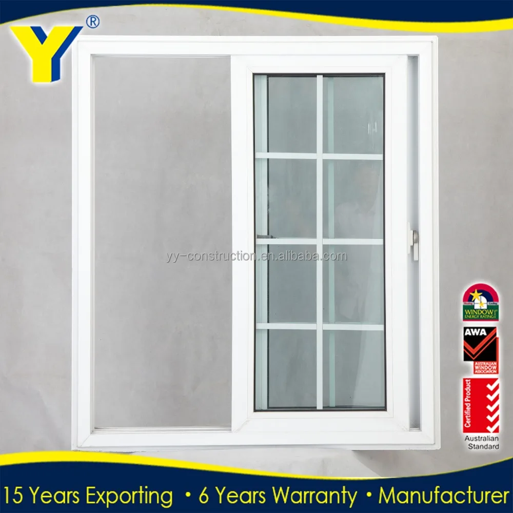 YY construction White Aluminum Sliding Windows for residential and Double glazed glass sliding window