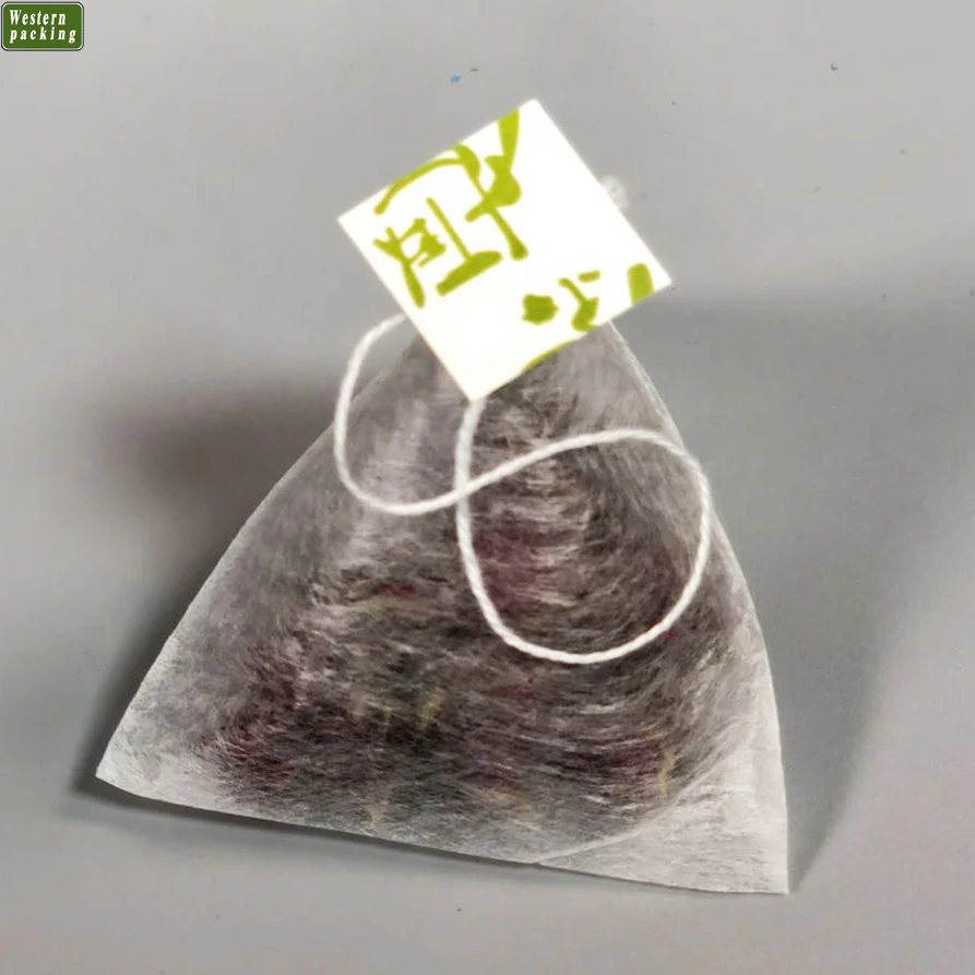 Empty nylon pyramid tea bags