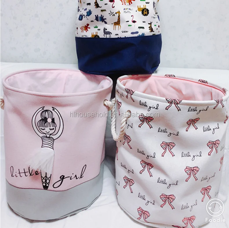 
Baby Girl Lovely Princess Canvas Foldable Storage Bin Basket 