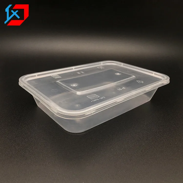 Customize various size 10 inch pp transparent plate with compartment food lid meal tray packaging box