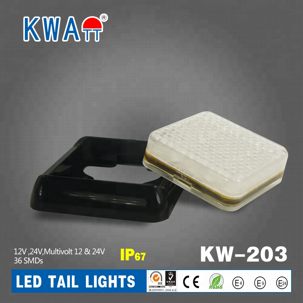 
Factory High Quality 12V 24V Square Vehicle stop turn rear 36pcs LED TAIL Lights for Truck trailer marine 