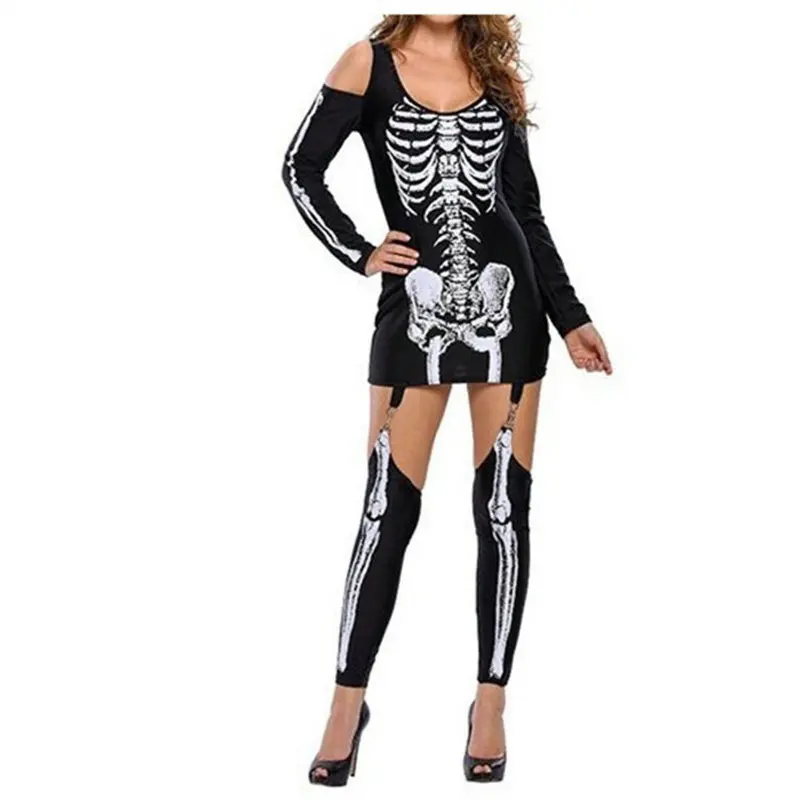 Manufacture Adult Halloween one piece sexy lingerie cosplay devil bodysuit sexy strapless costumes dress for Halloween Party