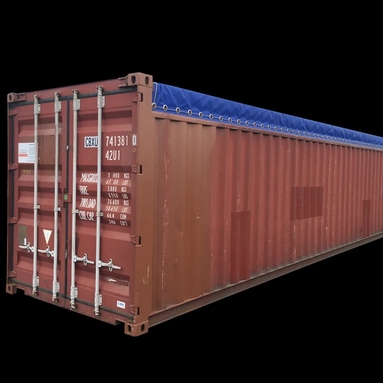 supply china custom pvc coated open top container tarpaulin