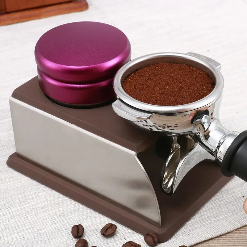 Stainless Steel Tamping Stand for Coffee Machine and  Sturdy Coffee Tamper Stand