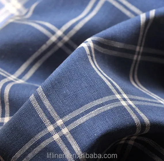 Clothing  Material Bulk Yarn Dyed Italian Linen Fabric