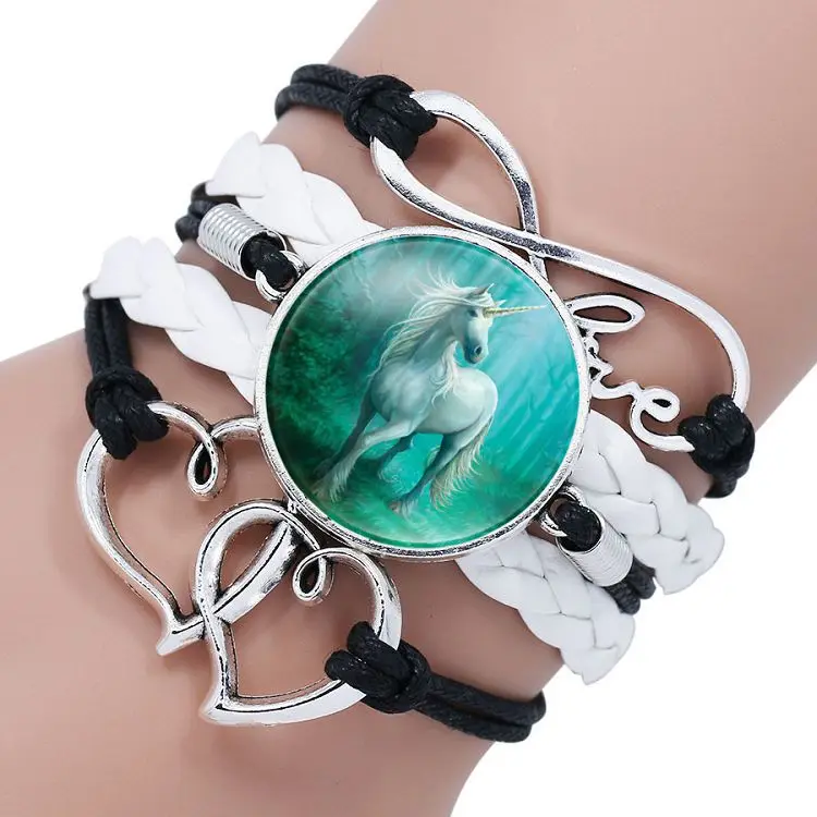 Hot Fashion Boys Girls Kids Children Bracelet Horse Unicorn Charm Bracelet Accessories Bracelet For Party Or Club Gift