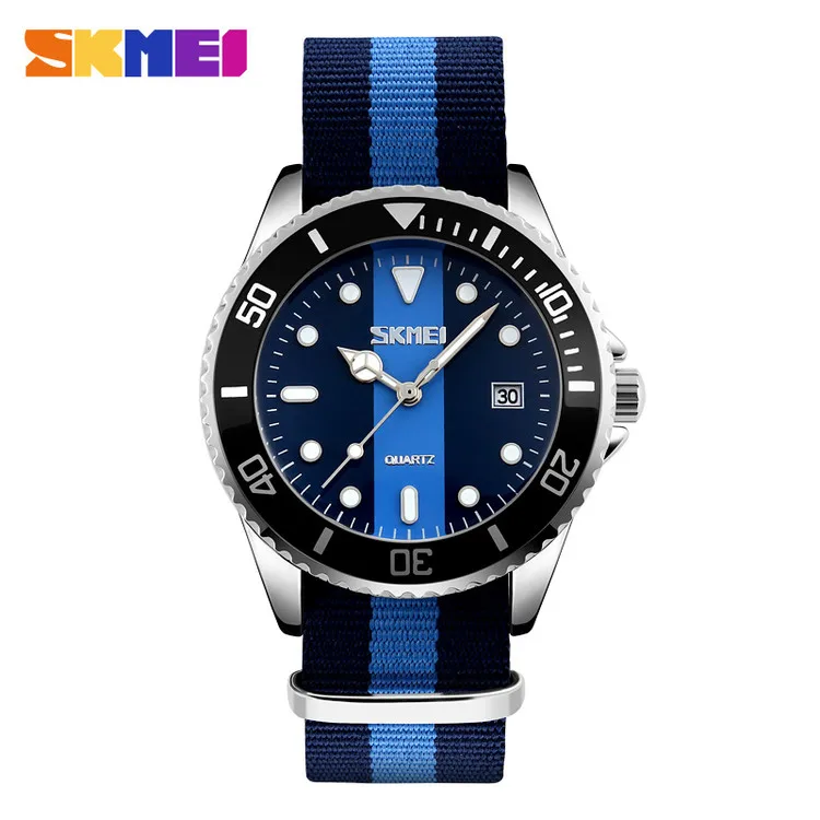 Skmei 9133 japan movt men fashion quartz style nylon strap watch
