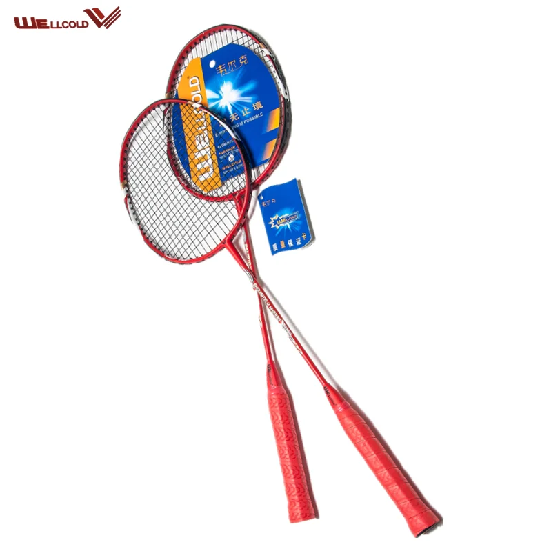 Wellcold professional carbon badminton racket 20lbs badminton racquet sports equipment with grip