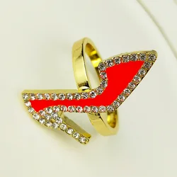 women red high heel napkin ring