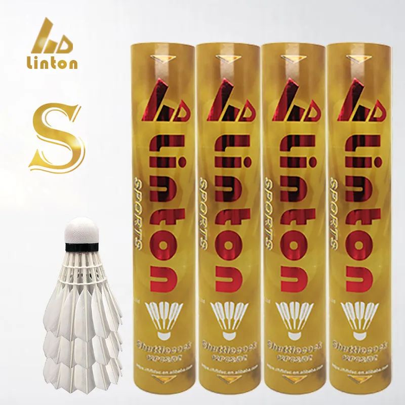 Factory direct supply wholesale new design goose feather badminton shuttlecock