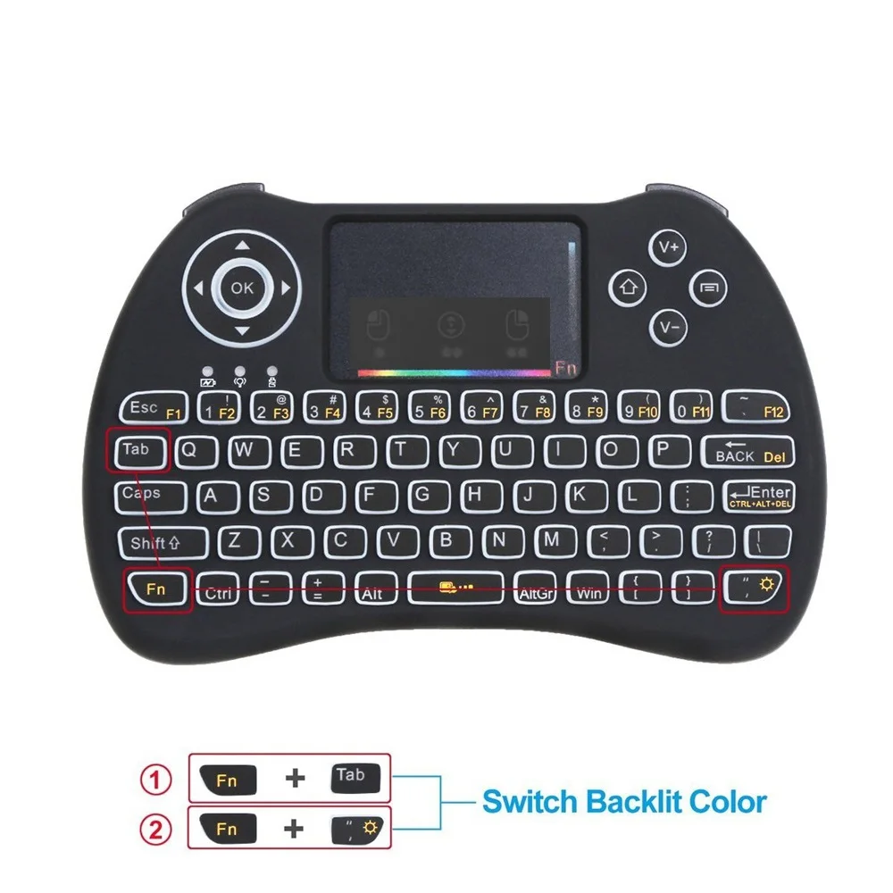 Latest Ott Tv Box Mini Keyboard 3d Wireless Air Mouse High Quality H9 Mini Keyboard