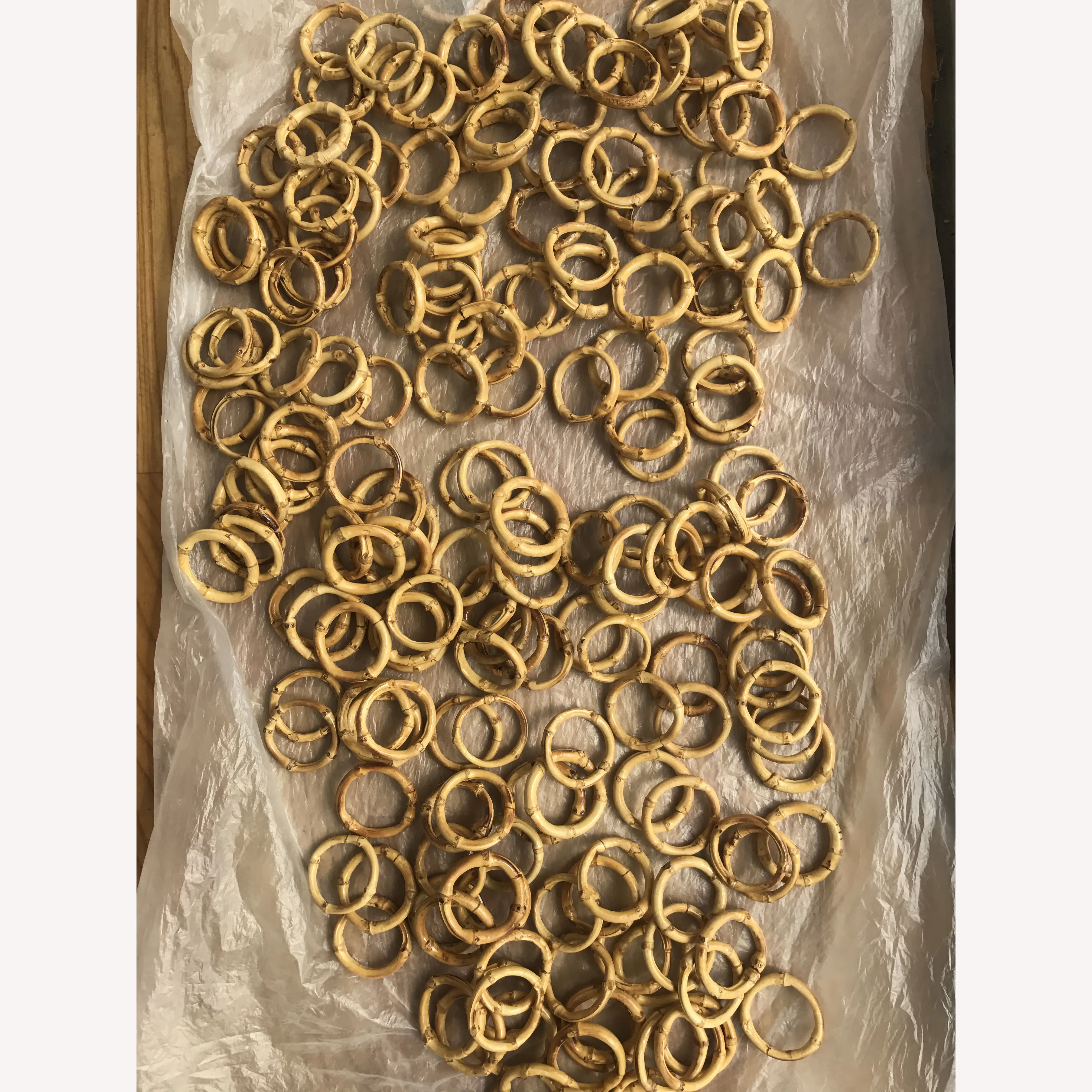 Bamboo ring, bamboo handle, bamboo root handbag handle with rings