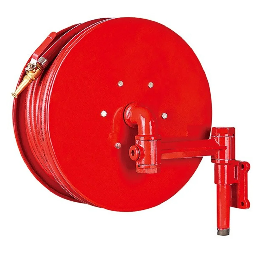 Portable Red color  fire hose reels for fire fighting and washing car