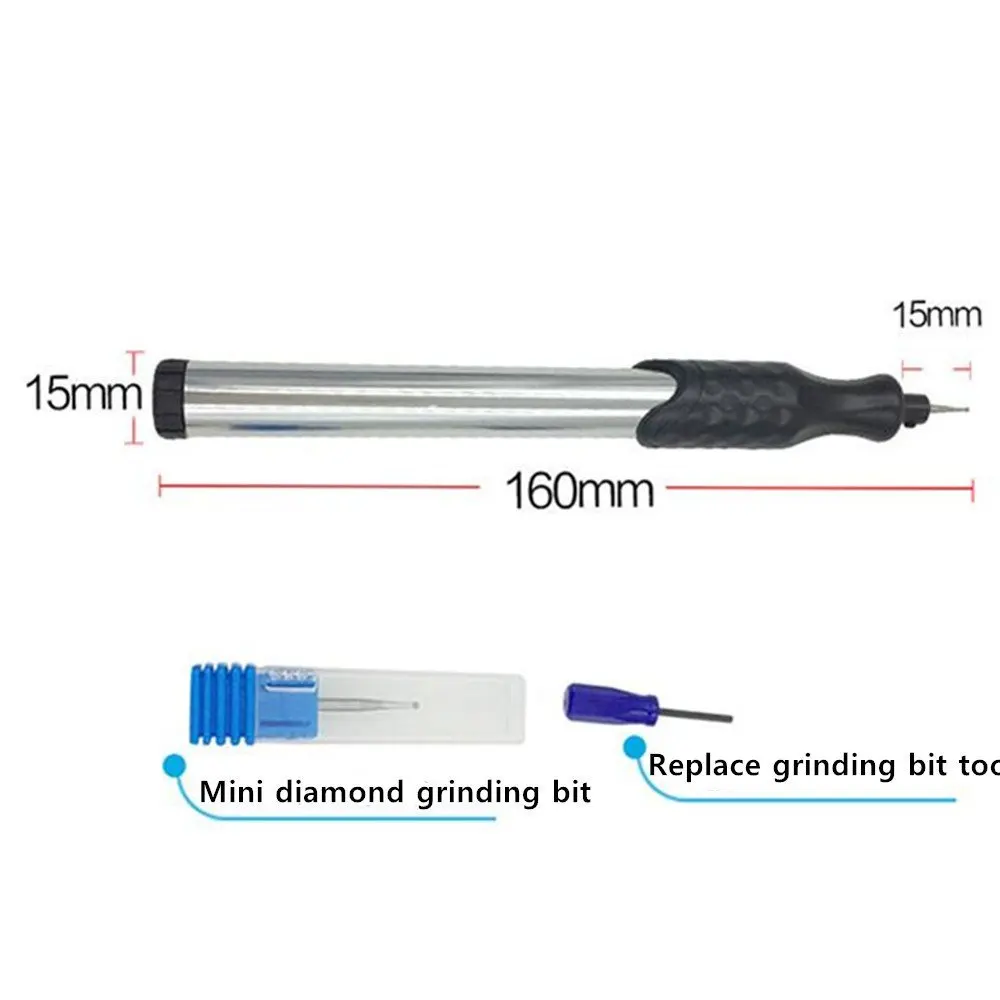 Electric Engraving Engraver Pen Carve Tool For DIY Jewellery Jewelry Metal Glass - (Cordless  Engraver with Diamond Tip