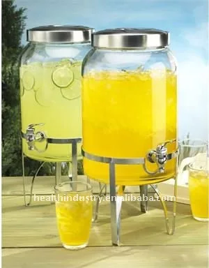 10L Glass Drink Dispenser with water tap