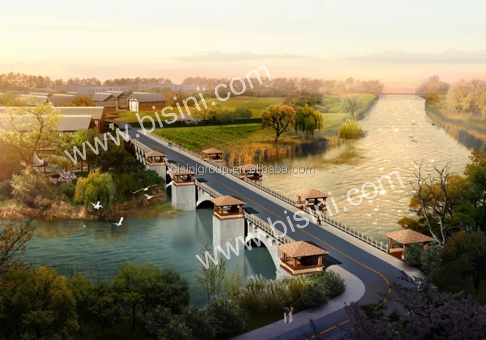 Y-shaped Frame River Landscape Steel Structure Bridge, Metal Foot Bridge,Customized Decorative Bridge(BF08-Y10006)