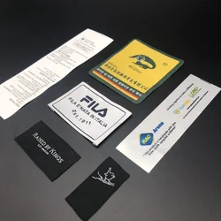 Popular Design Clothing Main Woven Label High Definition Satin Polyester Garment Cloth care Label Wash Label