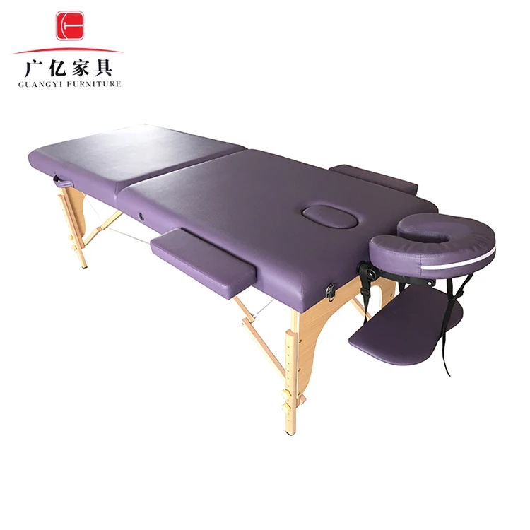 Reasonable Price Better Portable Folding 2-section Wooden Massage Bed