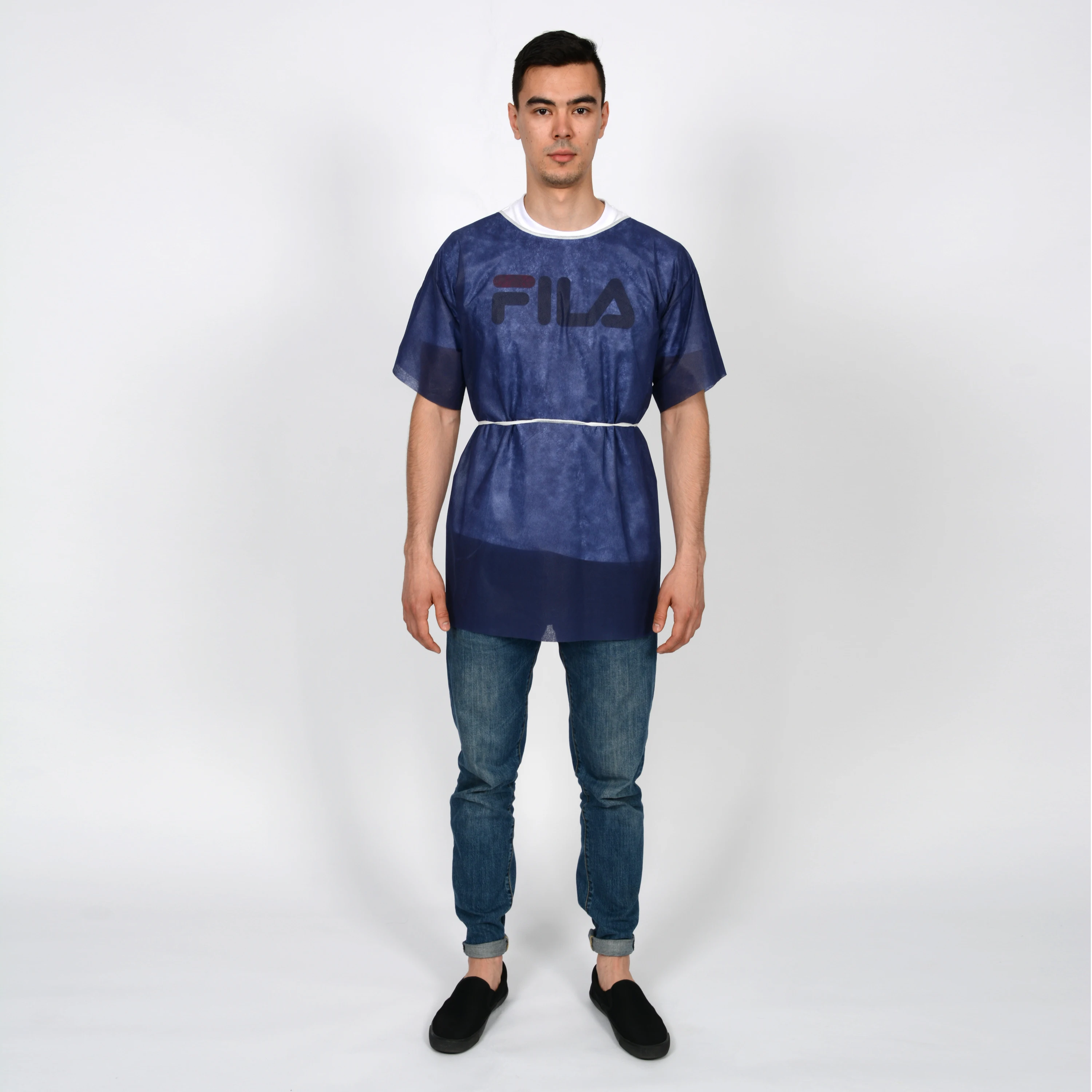 CE, ISO approved short sleeve PP disposable patient gown