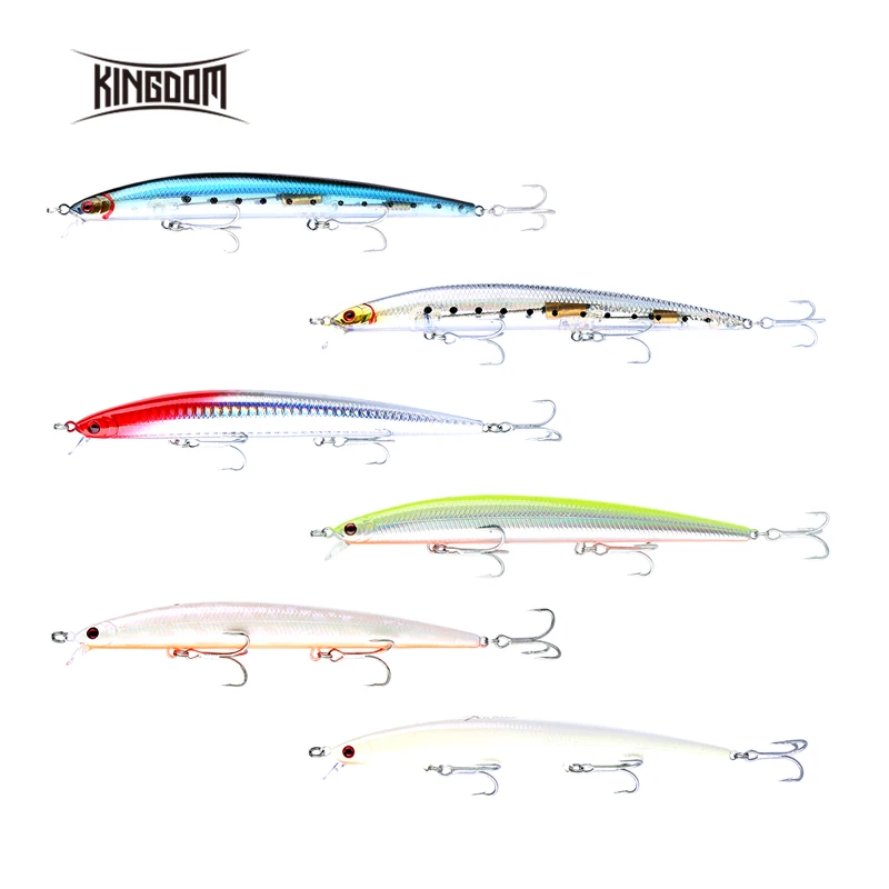 120mm 14.5G 143mm21g minnow fishing lure with wobbler hard bait fishing tackle VMC hook five colors available