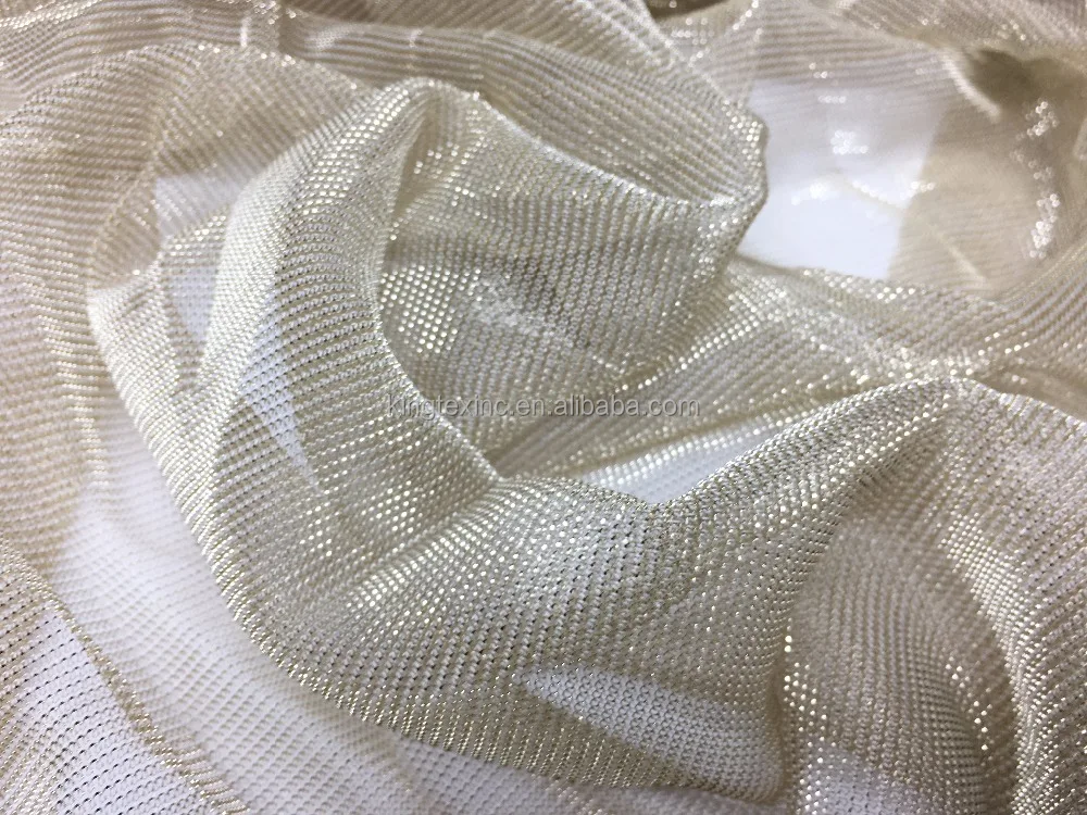 nylon wholesale yarn tulle mesh very shiny Fabric tricot fabric for children