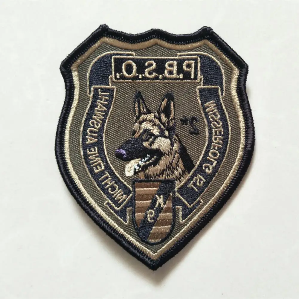 
Gift shop self-adhesive embroidery patch custom logo patches military patch 