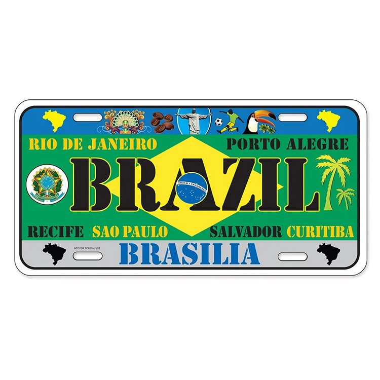 2023 New Product Custom Hide Sublimation Aluminium International Sheet Car Name License Number Plate