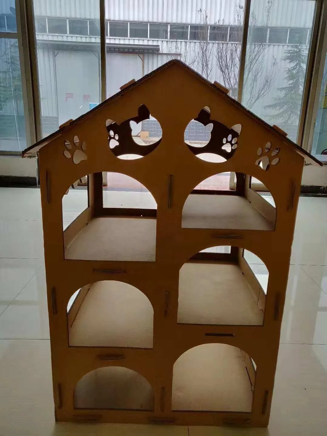 
Three-dimensional diy wood pet house bed combination cat climbing frame 