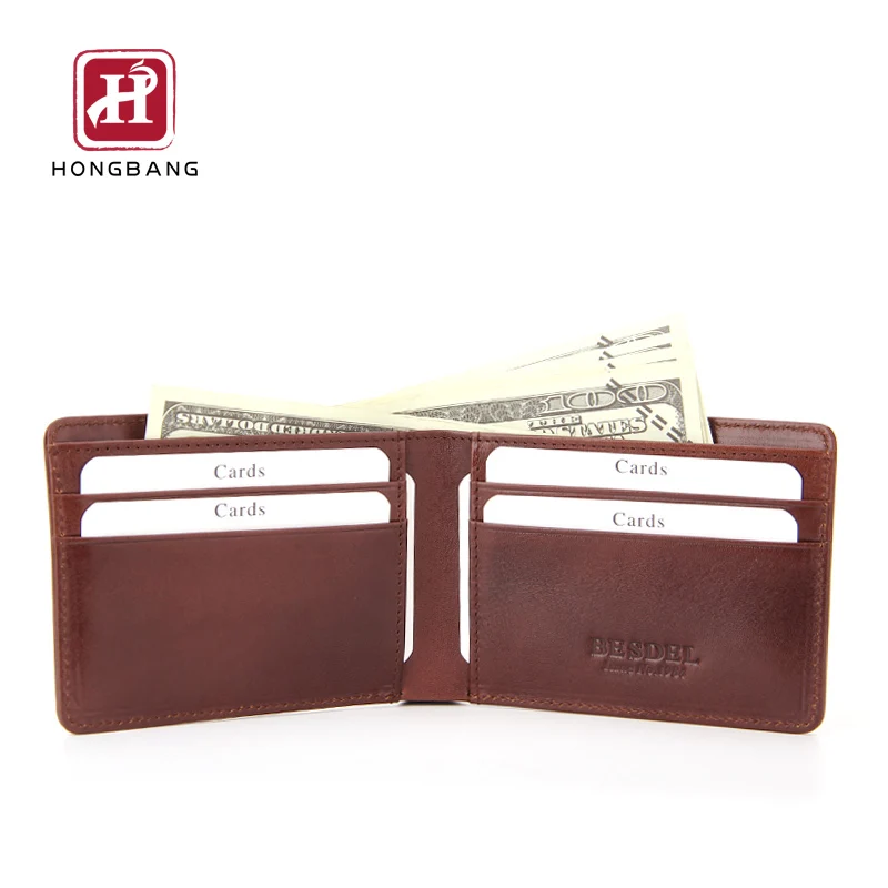 Hong Bang leather factory wallets leather men rfid blocking