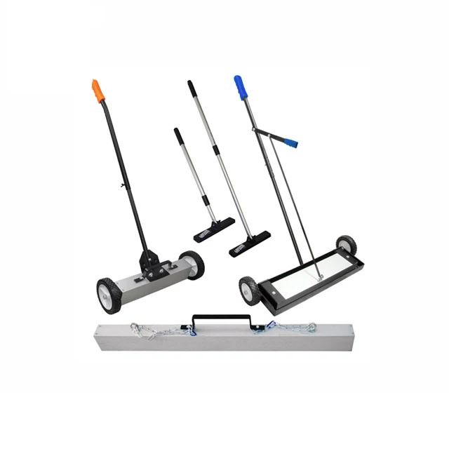 Heavy Duty Roofing Industry Wheel Type Pick Up Tools Nails Screws Magnetic Floor Sweeper