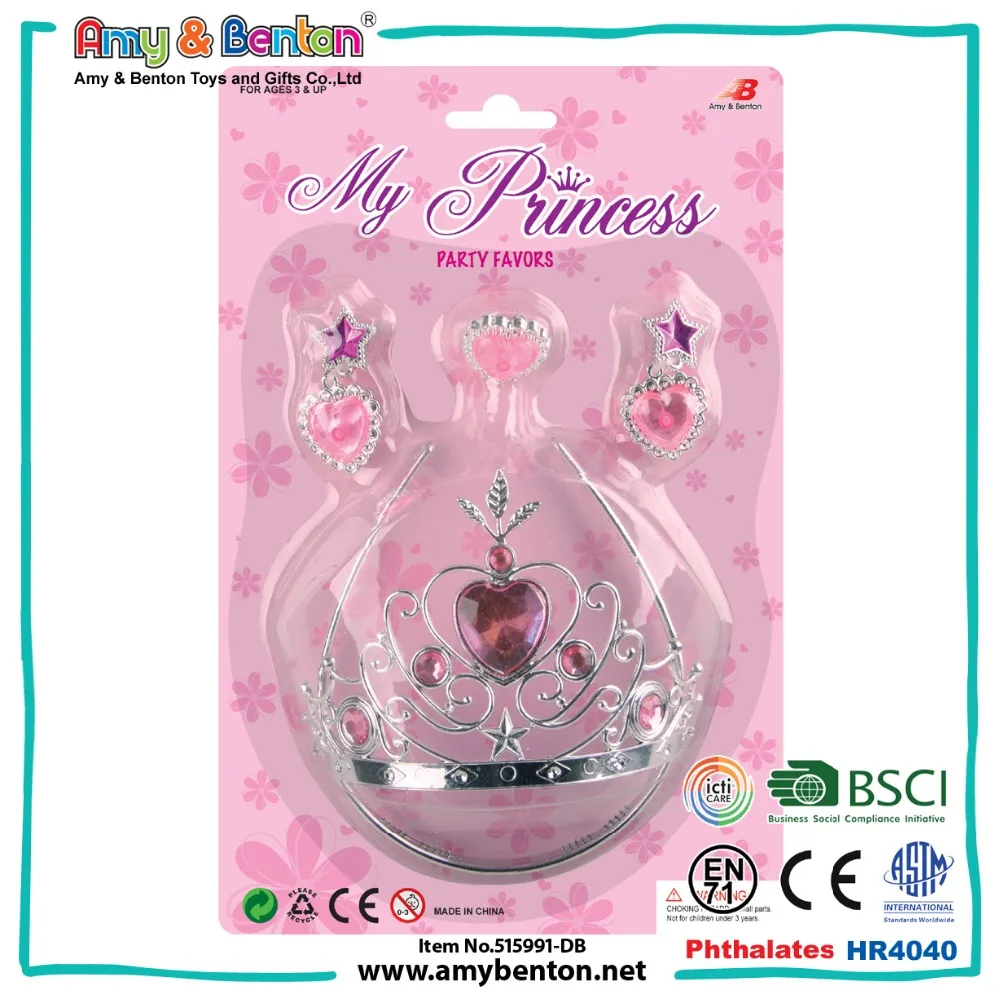 Wholesale low price plastic children princess birthday party crown