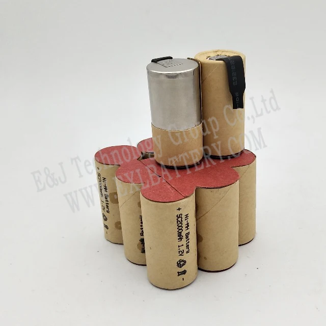 Sub C 1.2V rechargeable battery 2000mah SC ni-mh nimh cell with welding pins tab for Vacuum cleaner