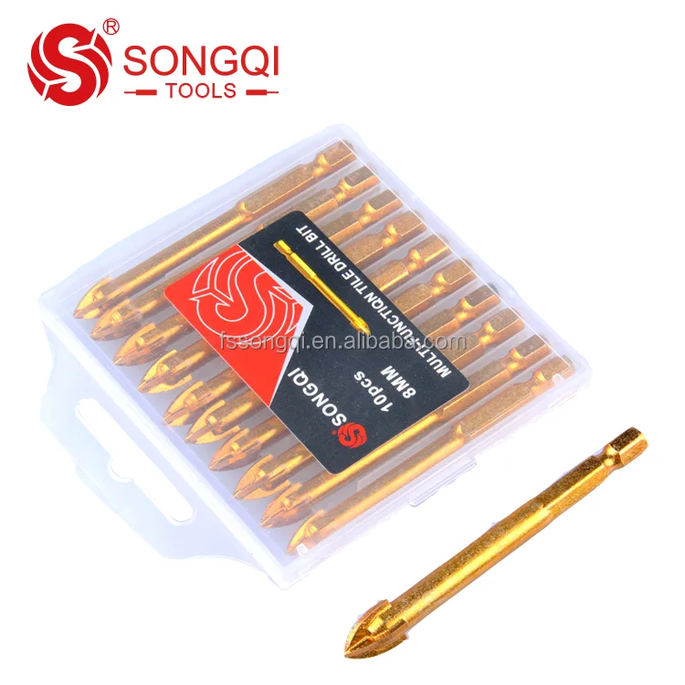 Cross Head Hex Shank Tile Drill Bit for Tile Glass Brick Wall