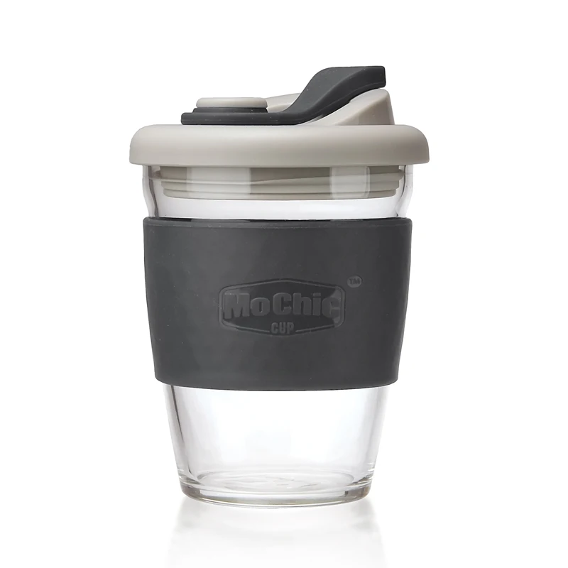 Best Selling Mochic Professional Design Reusable Glass Cup Drinkware Borosilicate Glass Coffee Cups With Lid