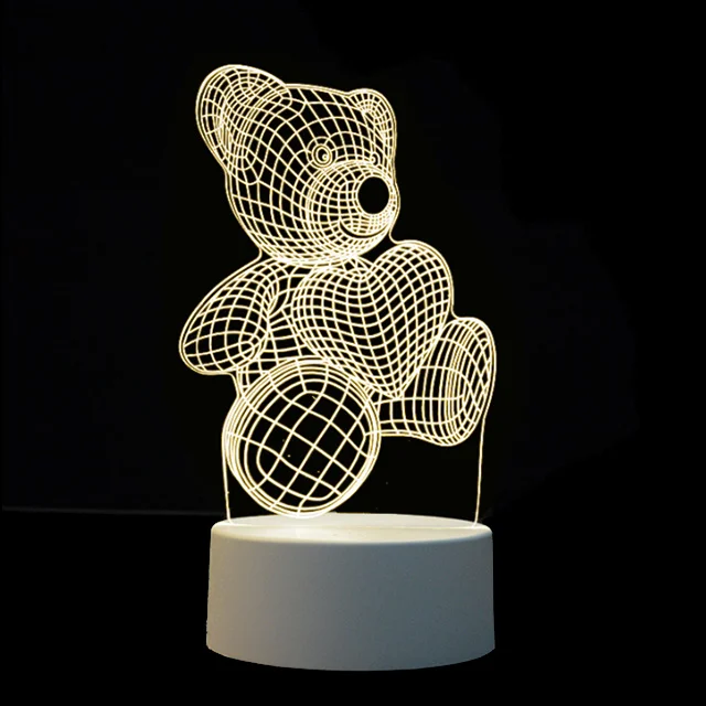 Домашняя декоративная деревянная 3d подножка с дистанционным управлением, стеклянная купольная Ночная лампа, подарок для свадебного украшения