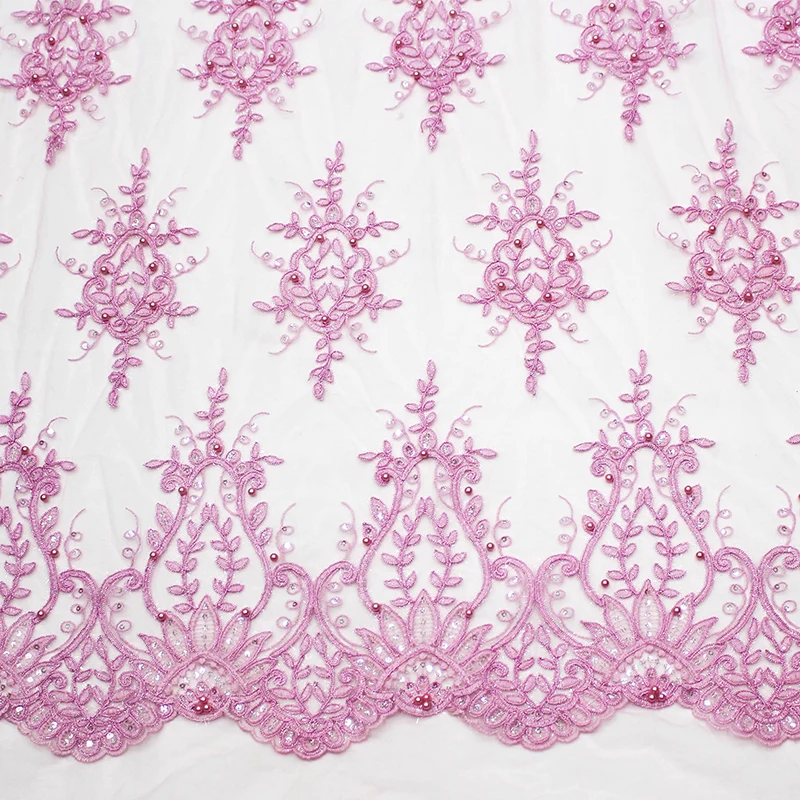 african embroidered textile beaded 3d floral gold stretch wedding dress mesh big french lace fabric with rhinestone