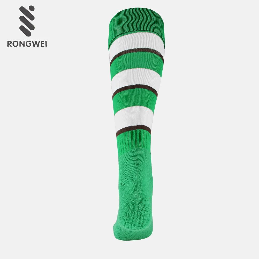 China custom sock manufacturer knee high Nylon striped football socks