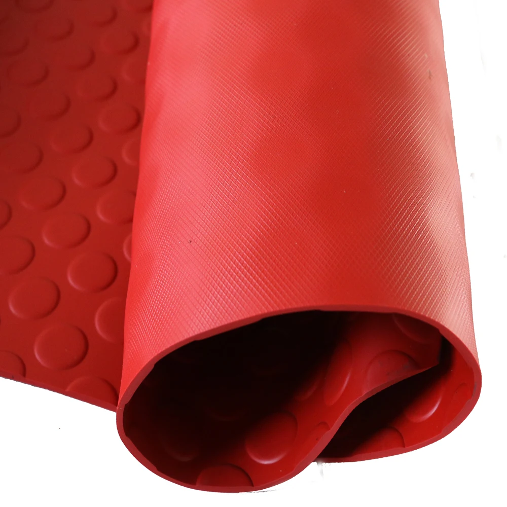 environmental rubber flooring round button color rubber flooring  with sealed plastic film packed