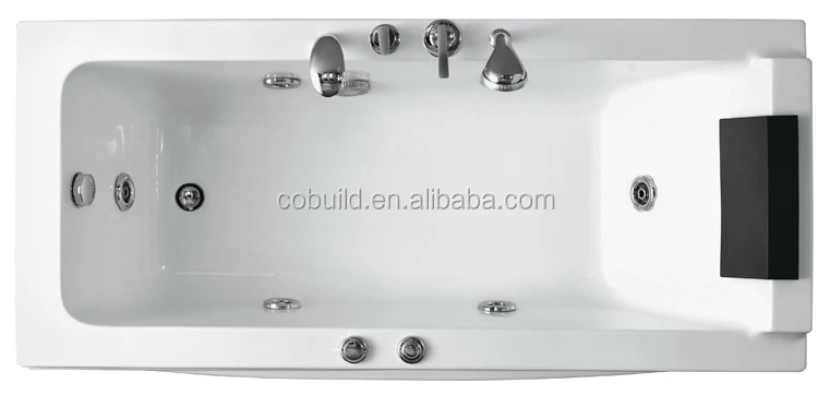 K-619 Rectangular Acrylic massage Bathtub with showers Freestanding small bath massage whirlpool bathtub outlet