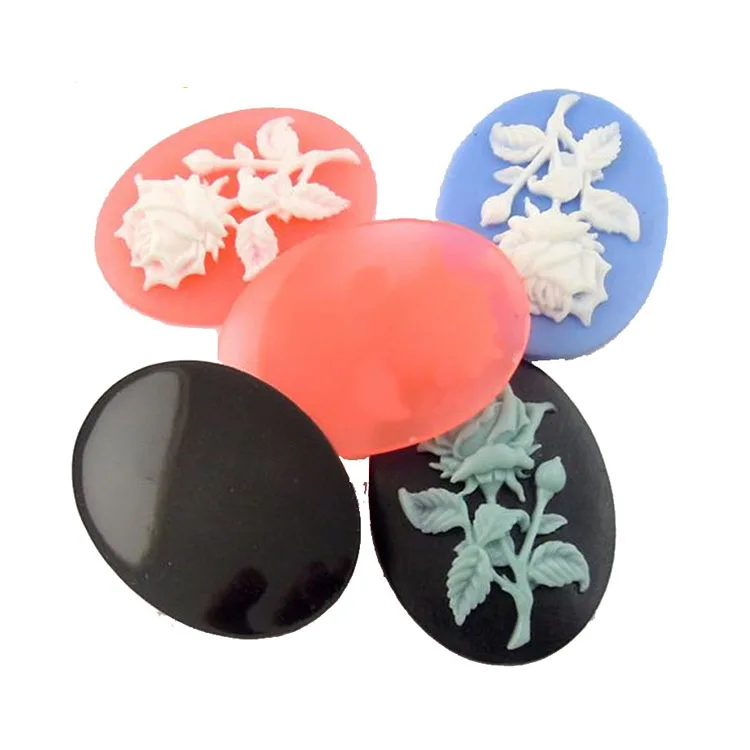 Wholesale Flatback Resin Cabochon Oval Cameo for Jewelry Making