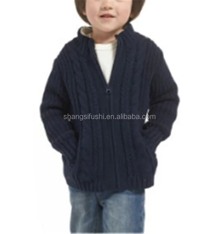 
OEM Winter Retro 7GG Cardigan Zip Keep Warm Boys Sweater With Cashmere 