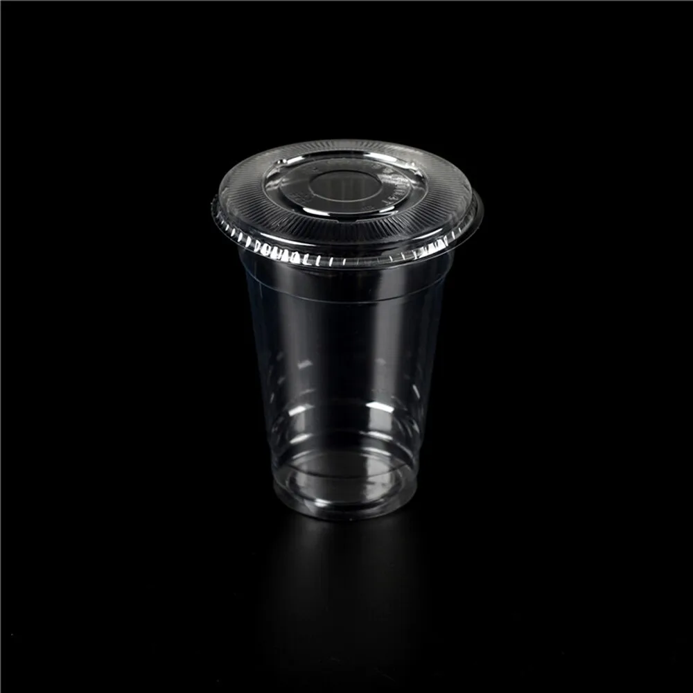 yiwu manufacturer 12oz disposable cold beverage plastic coffee cup disposable Pet plastic cups 500ml