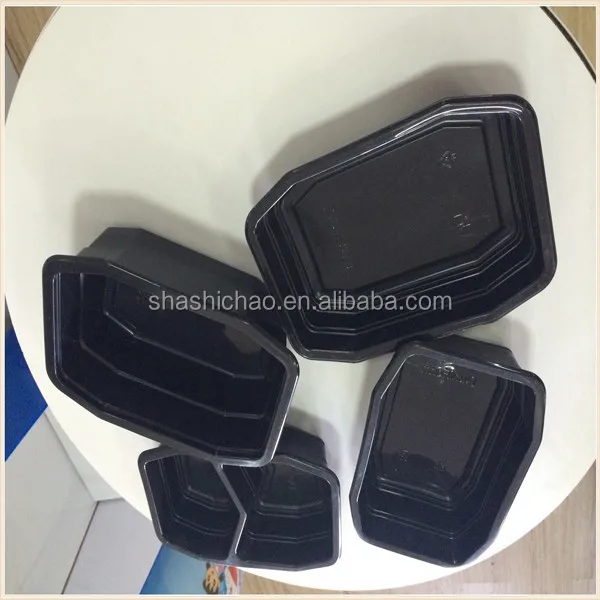 disposable frozen microwable food tray with two compartments