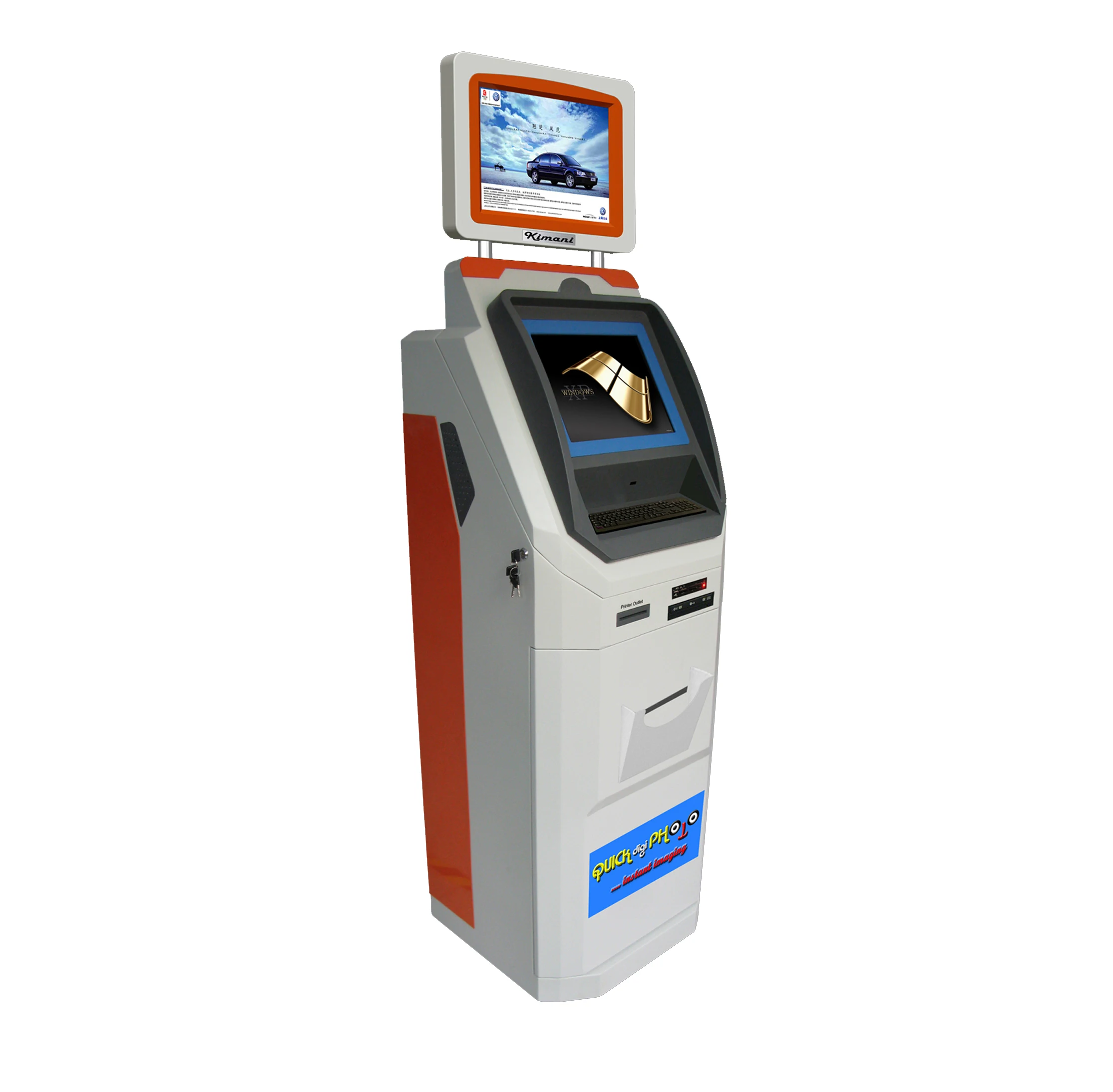 self service touch screen cash in and cash out ATM style kiosk cash deposit machine