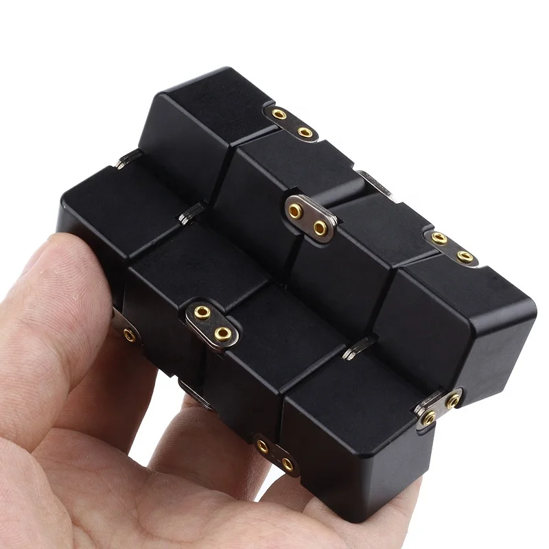 Premium Metal Infinity Cube Fidget Toy Aluminium Deformation Magical Infinite Cube Fidget Toys Stress Reliever for EDC Anxiety