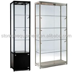 Стеклянная витрина для ювелирных изделий со светодиодными лампами