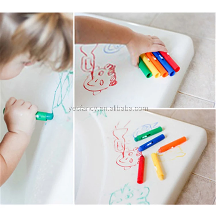 Wholesale 6 colors bath crayons case colorful crayon