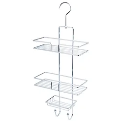 Triple Tier Bath Towel Shelf Iron Wire Wall Mount Corner Tower Rack Bathroom Accessories With Hooks Hanging Rack Shelving