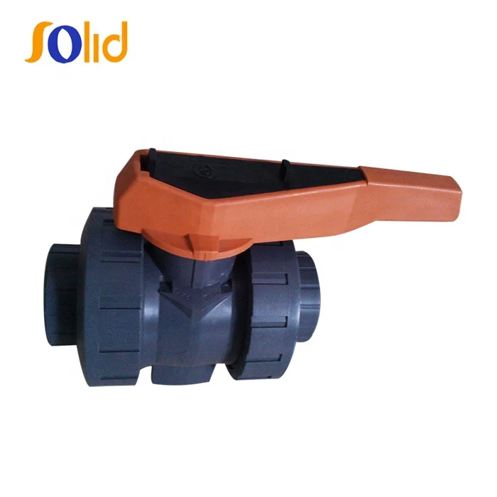 Manual Plastic UPVC PVC Double Threaded True Union Water Valve Ball Valve